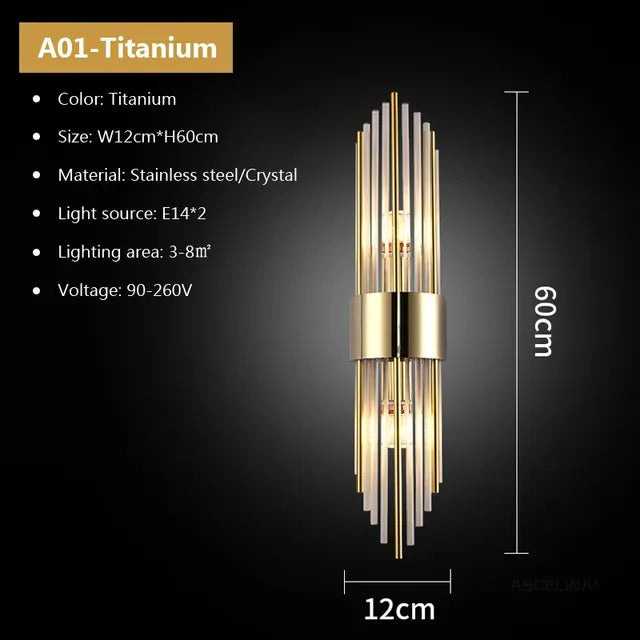 Luxury Crystal LED Wall Lamp