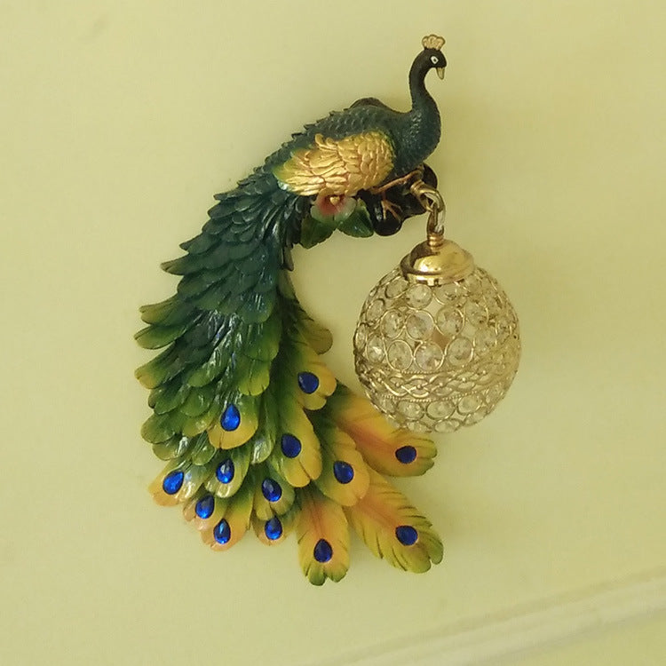 European Peacock Wall Lamp
