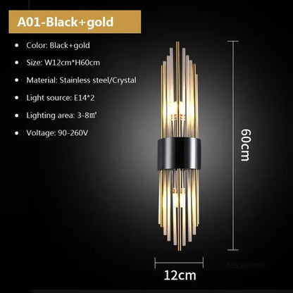 Luxury Crystal LED Wall Lamp