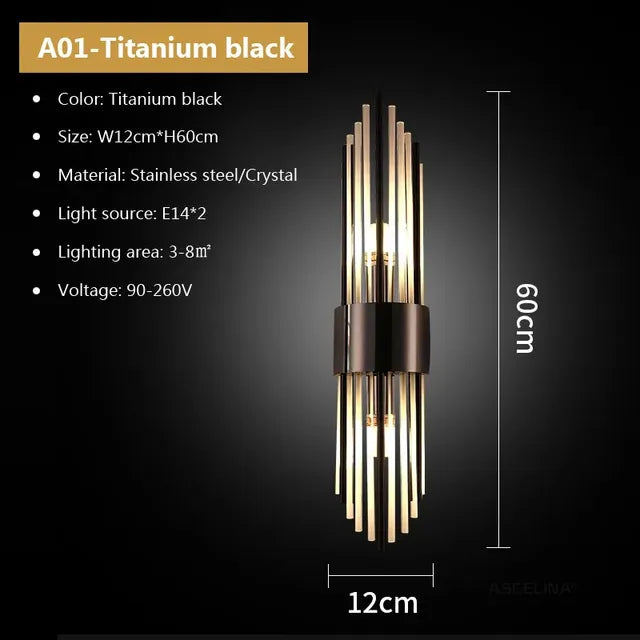 Luxury Crystal LED Wall Lamp