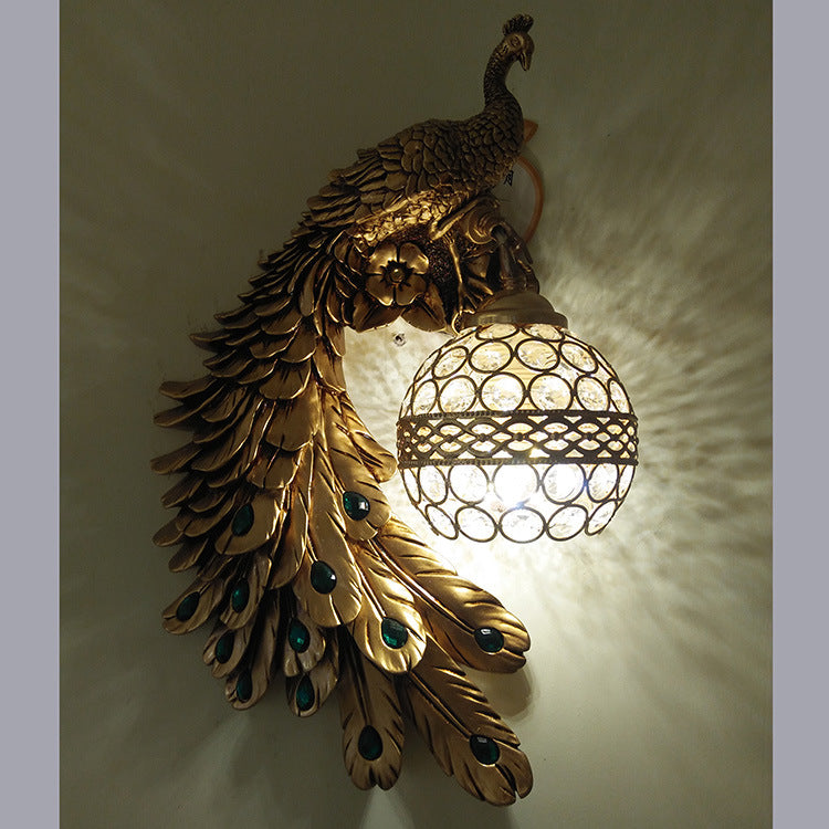 European Peacock Wall Lamp