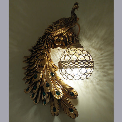 European Peacock Wall Lamp