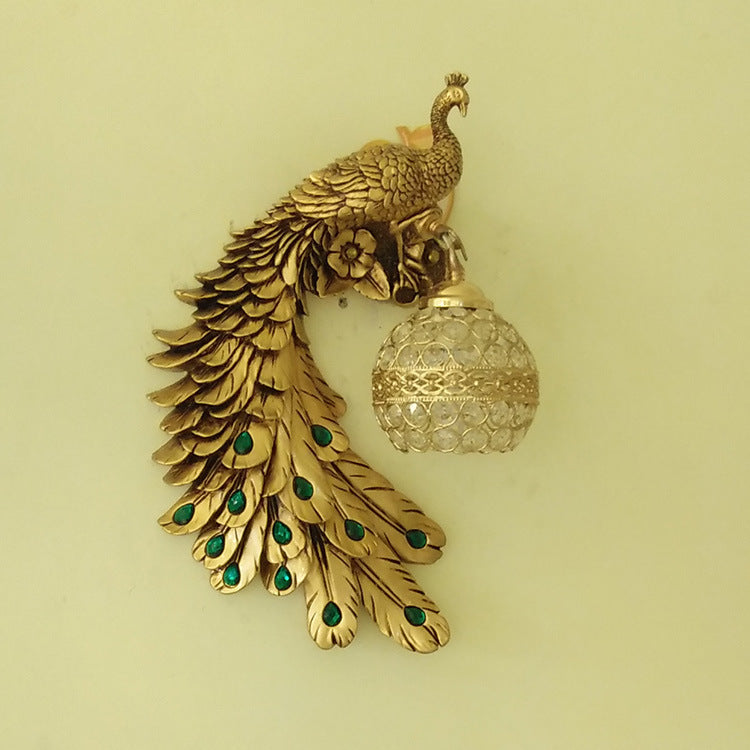 European Peacock Wall Lamp