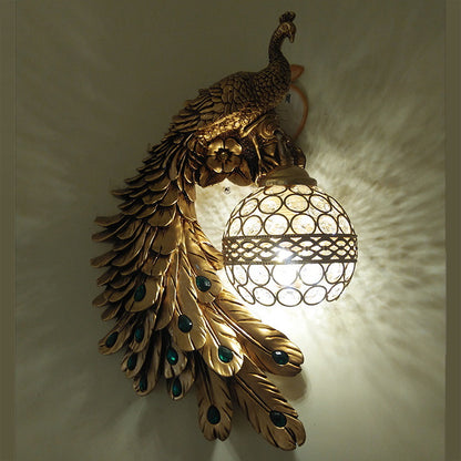 European Peacock Wall Lamp