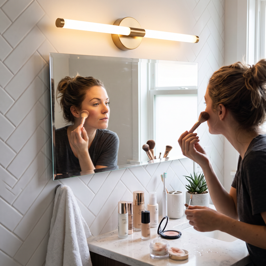 LED Vanity Mirror Light in a styled room
