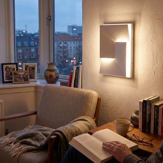 Minimalist Modern Wall Lamp in a styled room