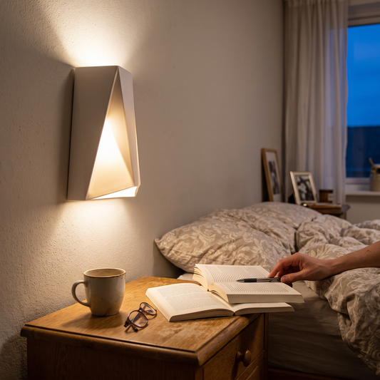 Decorative Bedside LED Wall Lamp in a styled room