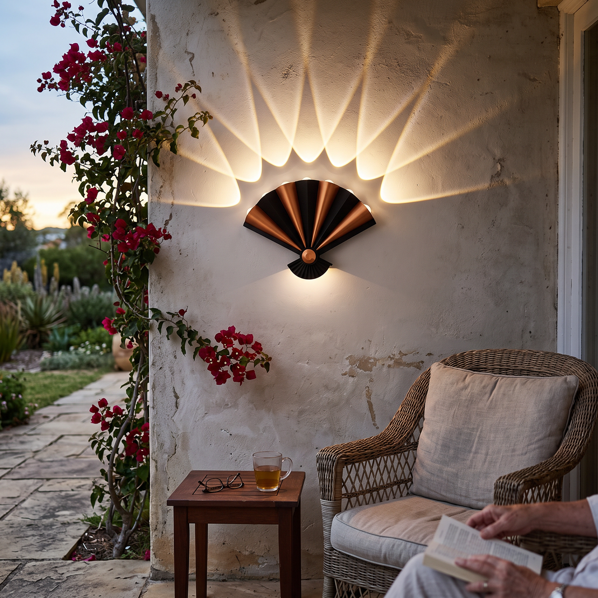 Indoor/Outdoor Waterproof LED Wall Lamp in a styled room