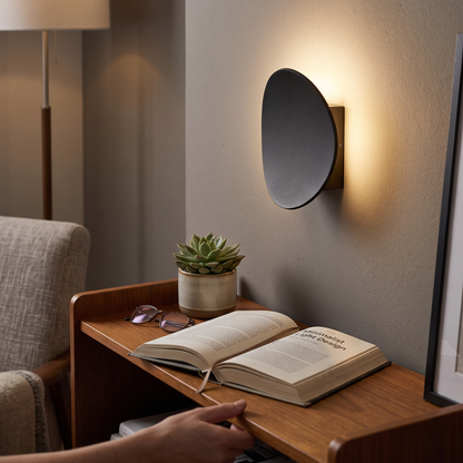 Round LED Wall Lamp in a styled room
