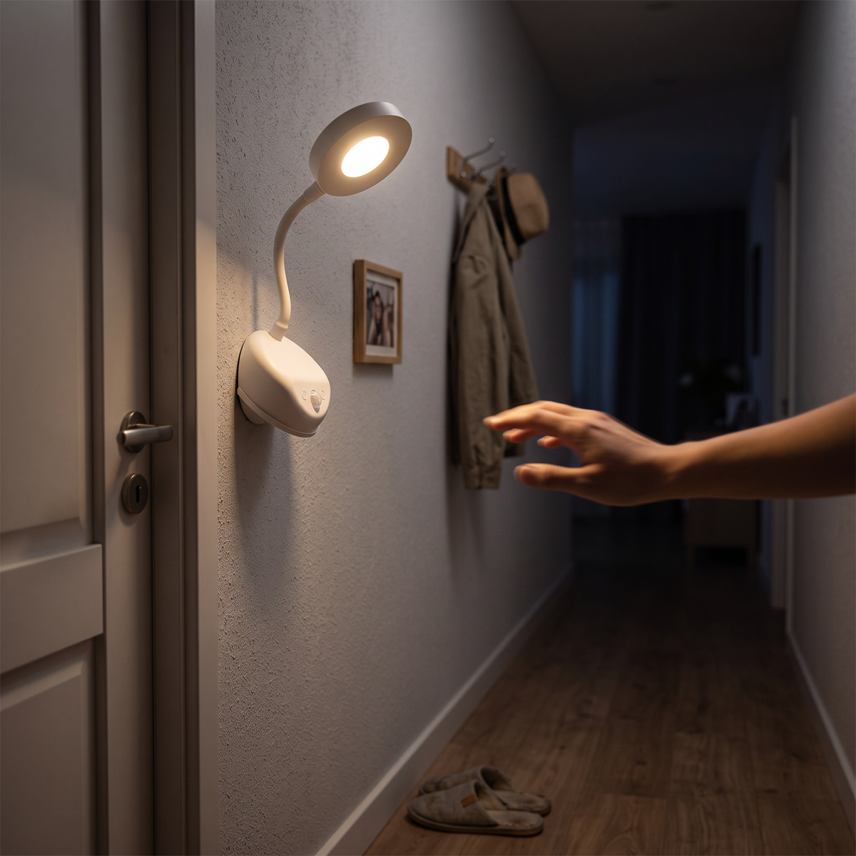 Rechargeable Motion Sensor Wall Lamp in a styled room