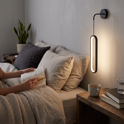 Minimalist Bedside Wall Lamp in a styled room